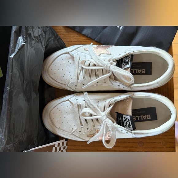 Golden Goose White and Rose Gold Star Sneakers size 38 - Picture 5 of 6